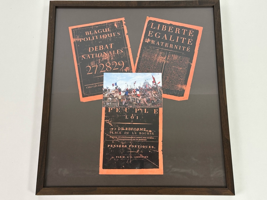 Framed Three Movie Prop Flyers From The Movie Les Miserables 17.5 X 19.5 [Photo 3]