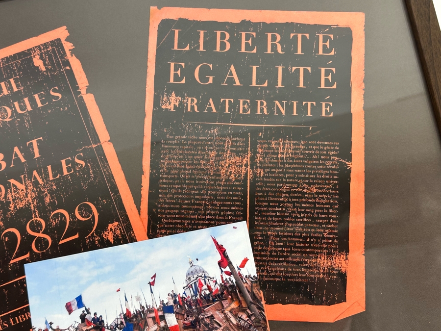 Framed Three Movie Prop Flyers From The Movie Les Miserables 17.5 X 19.5 [Photo 10]