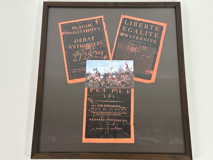 Framed Three Movie Prop Flyers From The Movie Les Miserables 17.5 X 19.5 [Photo 2]