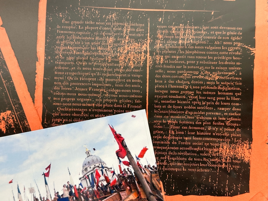 Framed Three Movie Prop Flyers From The Movie Les Miserables 17.5 X 19.5 [Photo 11]