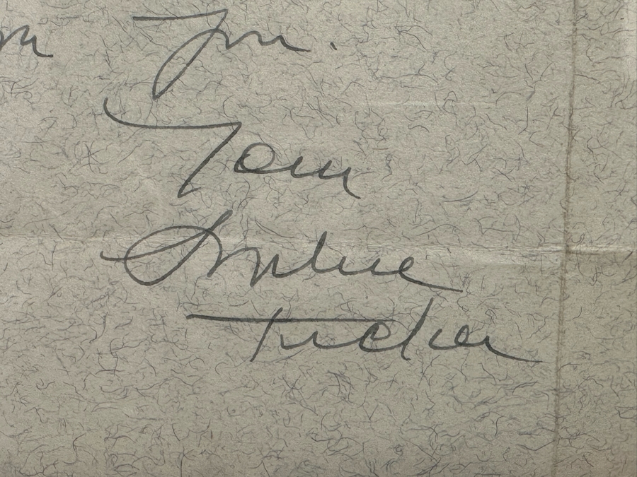 Handwritten Signed Letter From Sophie Tucker Dated 1945 With Photograph Framed 22.5 X 26.5 [Photo 12]