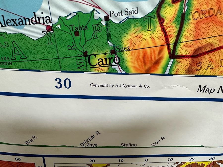 Vintage School Pictorial Relief With Merging Colors Map Of Europe Published By A. J. Nystrom 1963 Edition Map No. PR 2 43W X 69H [Photo 8]