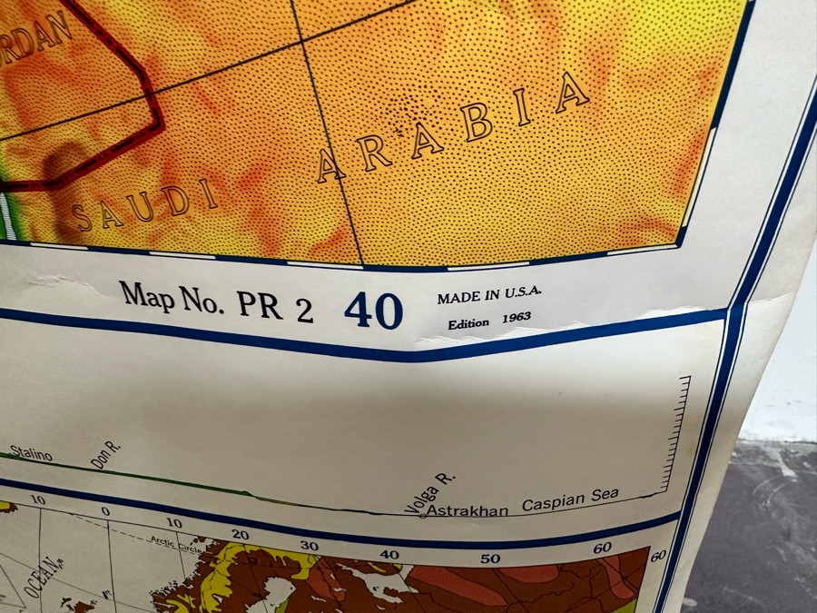 Vintage School Pictorial Relief With Merging Colors Map Of Europe Published By A. J. Nystrom 1963 Edition Map No. PR 2 43W X 69H [Photo 9]