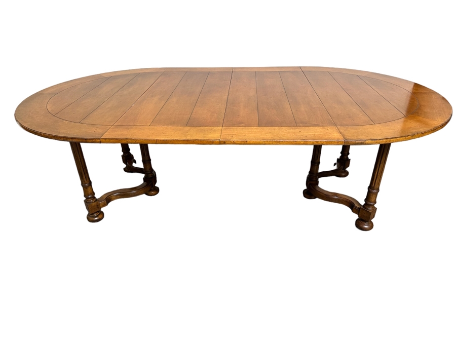 Stunning Baker Furniture (Milling Road) Solid Wood Cotswold Formal Dining Table With Two Leaves 54W X 54D X 29.5H Each Leaf Is 20' Estimate $2,000 [Photo 2]