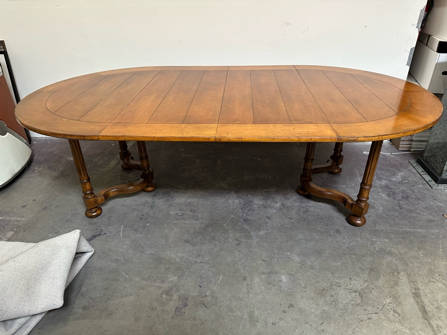 Stunning Baker Furniture (Milling Road) Solid Wood Cotswold Formal Dining Table With Two Leaves 54W X 54D X 29.5H Each Leaf Is 20' Estimate $2,000 [Photo 14]
