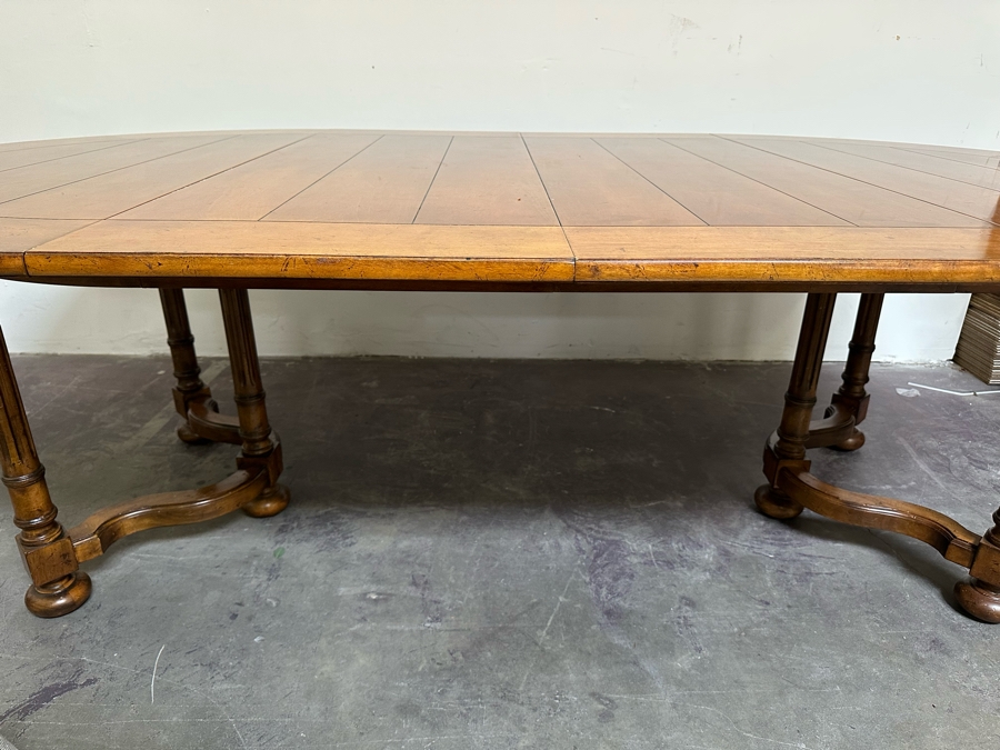 Stunning Baker Furniture (Milling Road) Solid Wood Cotswold Formal Dining Table With Two Leaves 54W X 54D X 29.5H Each Leaf Is 20' Estimate $2,000 [Photo 18]