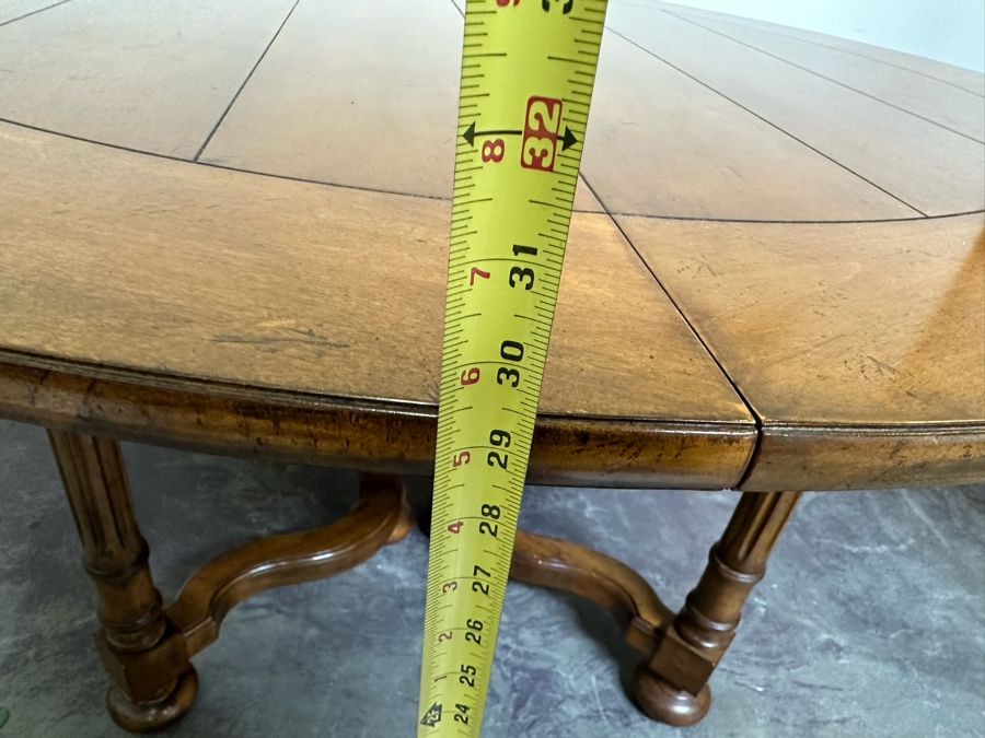 Stunning Baker Furniture (Milling Road) Solid Wood Cotswold Formal Dining Table With Two Leaves 54W X 54D X 29.5H Each Leaf Is 20' Estimate $2,000 [Photo 12]