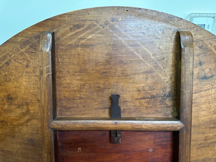 Stunning Antique Hand Carved Wooden Tripod Tilt Top Table See Photos For Details 57.5R X 30H Estimate $2,500 [Photo 13]