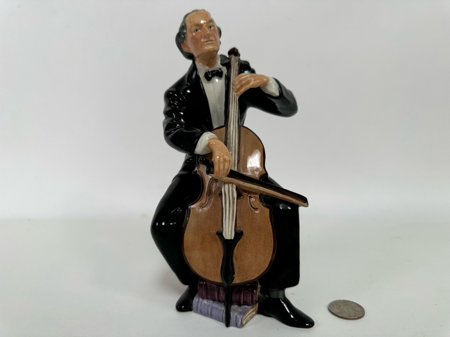 Vintage 1959 Royal Doulton The 'Cellist Figurine HN2226 8H [Photo 3]