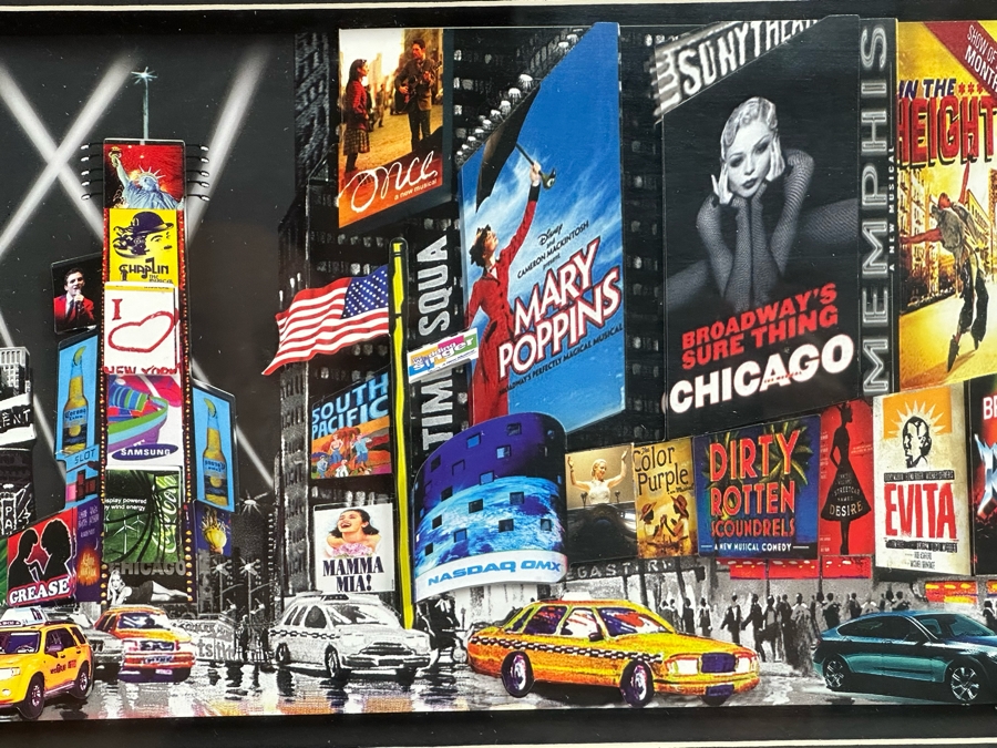 New York City Broadway 3D Paper Cut Wall Art Picture Framed 20 X 10 [Photo 6]