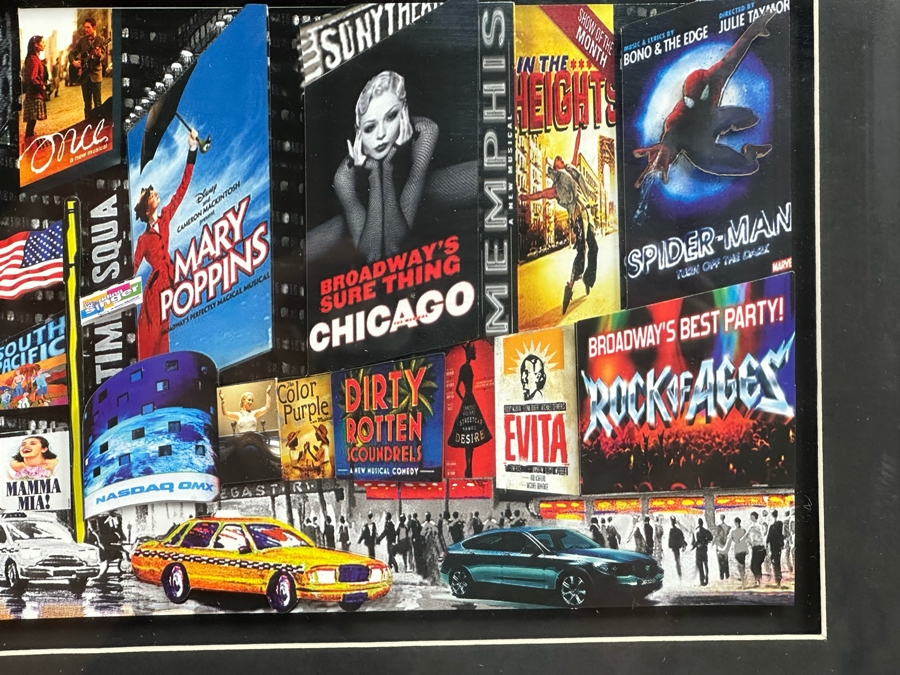 New York City Broadway 3D Paper Cut Wall Art Picture Framed 20 X 10 [Photo 7]
