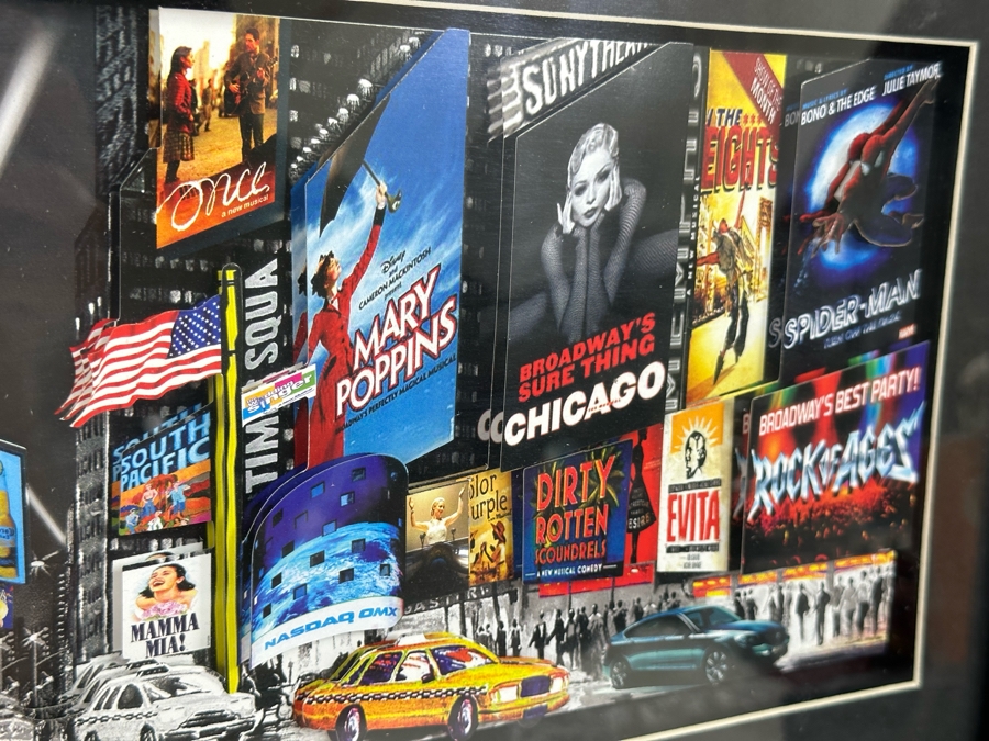 New York City Broadway 3D Paper Cut Wall Art Picture Framed 20 X 10 [Photo 11]