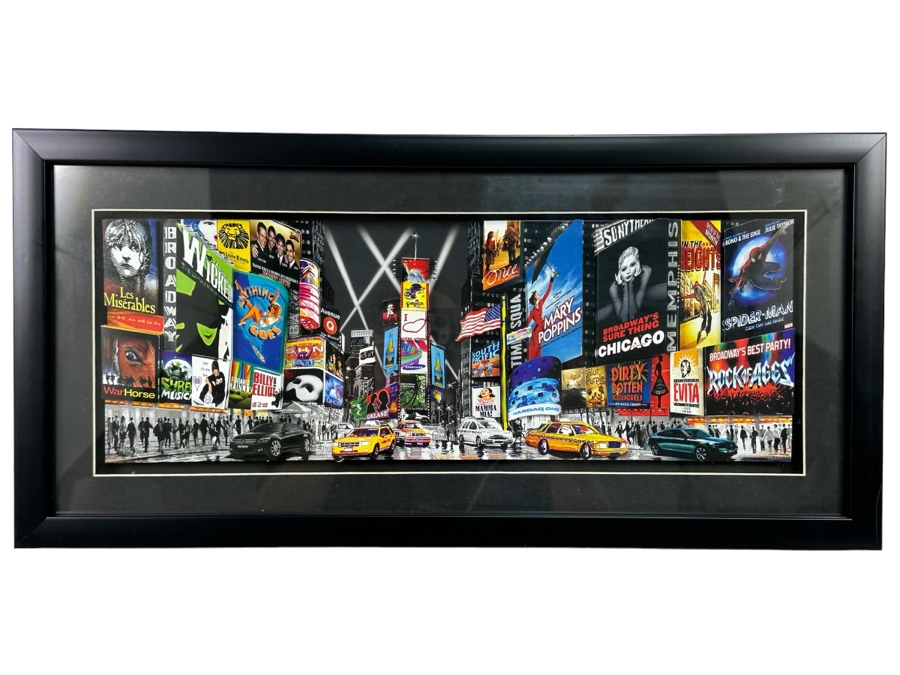 New York City Broadway 3D Paper Cut Wall Art Picture Framed 20 X 10 [Photo 1]