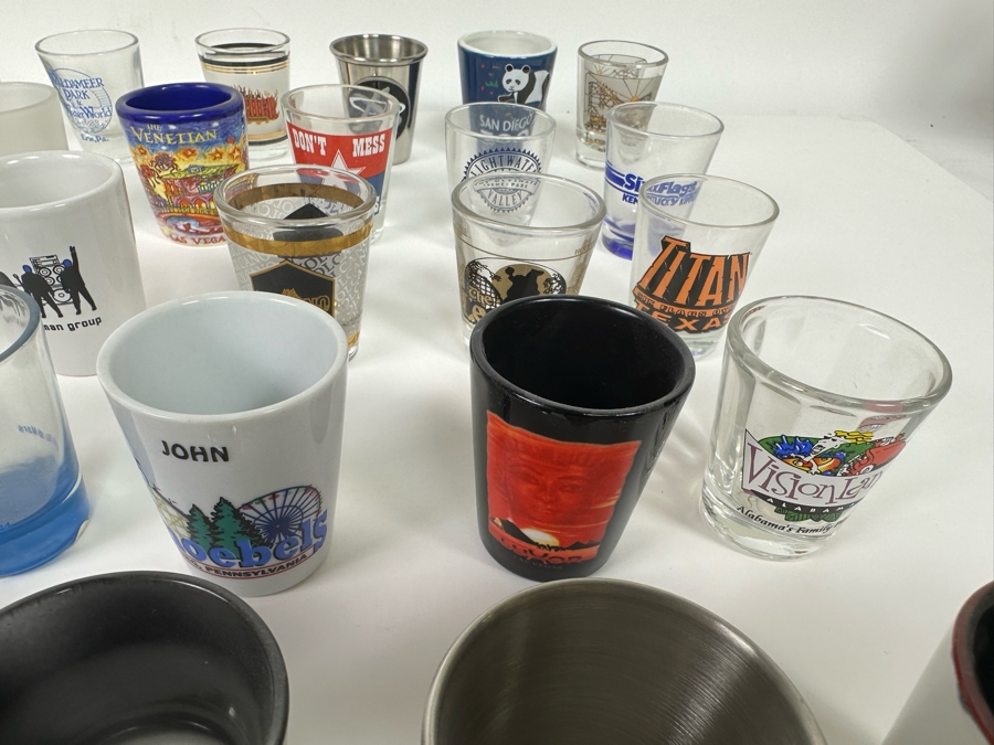 Collection Of Themed Shot Glasses Mainly From Various Amusement Parks / Roller Coasters - See Photos 47+ Shot Glasses [Photo 10]