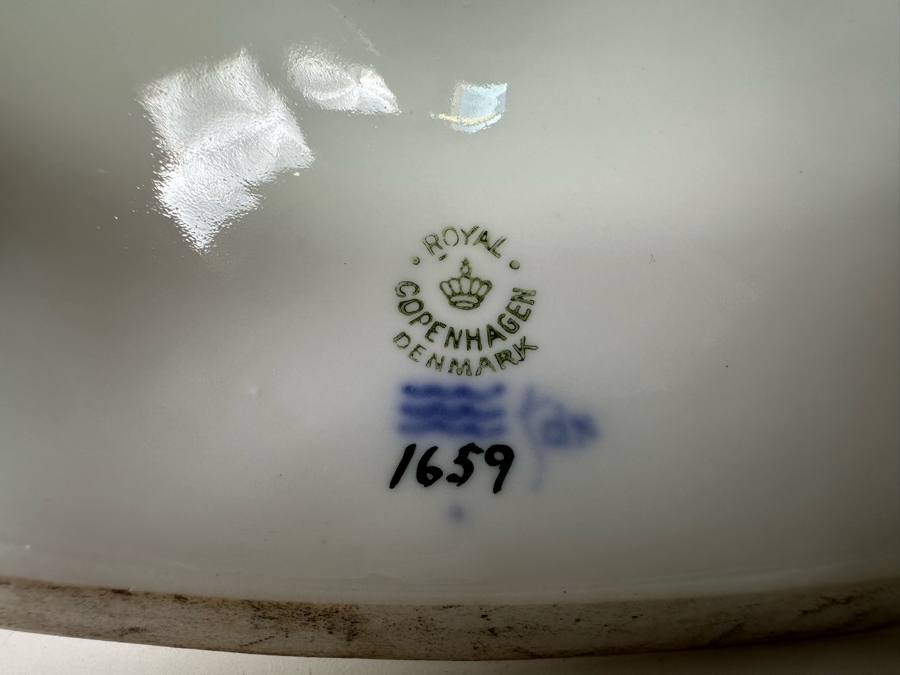 Royal Copenhagen Denmark Porcelain Figurine Shepherd Boy On Rock 1659 6.5W X 8D X 12H Estimate $350 [Photo 12]