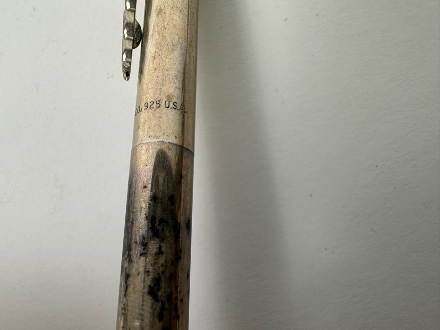 Tiffany & Co Sterling Silver Caduceus Ballpoint Pens, A Pair 47.8g Retails $600 [Photo 12]