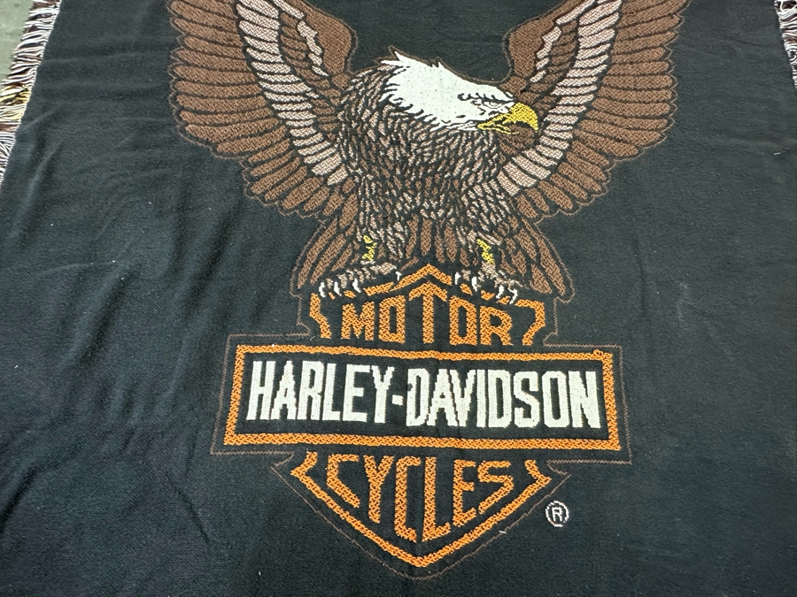 Harley-davidson Motorcycles Throw Blanket 48 X 64