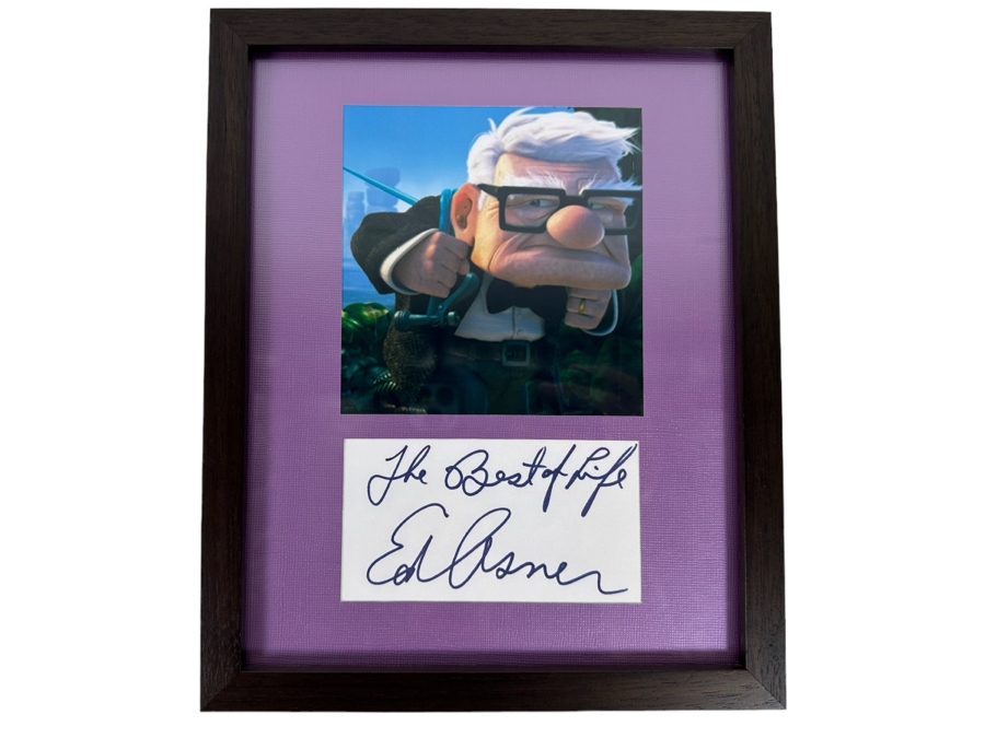Signed Ed Asner Autograph From The Disney Pixar Movie Up Ed Asner As Carl Framed 9 X 11 [Photo 1]