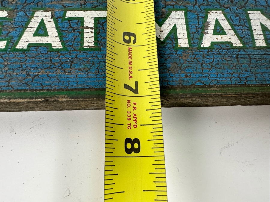 Weathered Wooden Sign: 'Physician Dispenser Of Cures Treat Man Or Beast' 24W X 7H X 1D [Photo 8]