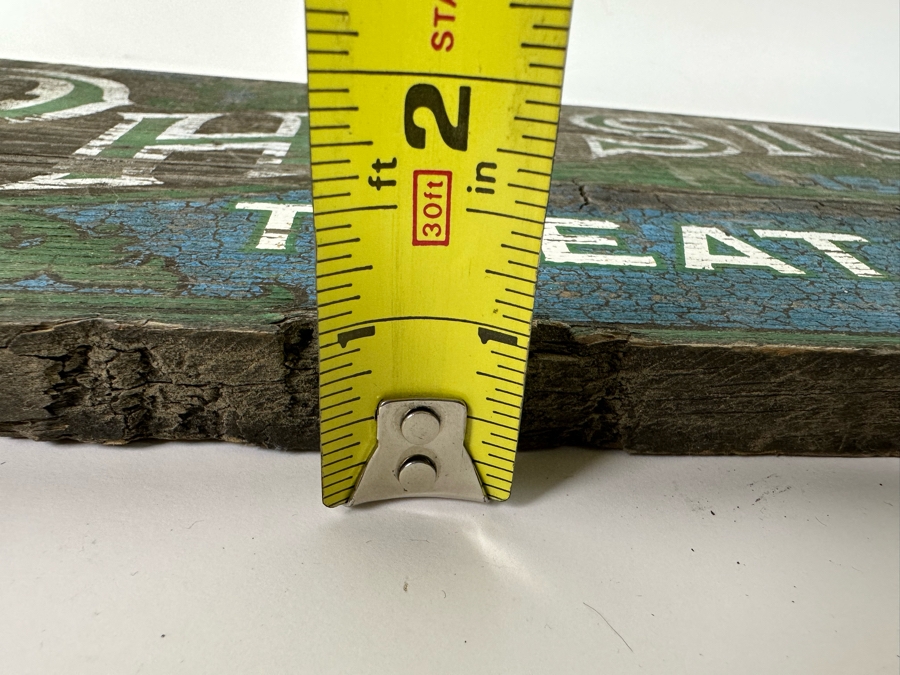 Weathered Wooden Sign: 'Physician Dispenser Of Cures Treat Man Or Beast' 24W X 7H X 1D [Photo 9]