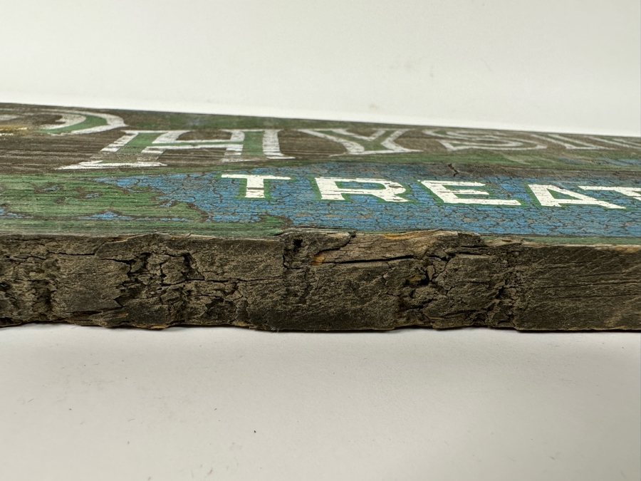 Weathered Wooden Sign: 'Physician Dispenser Of Cures Treat Man Or Beast' 24W X 7H X 1D [Photo 12]