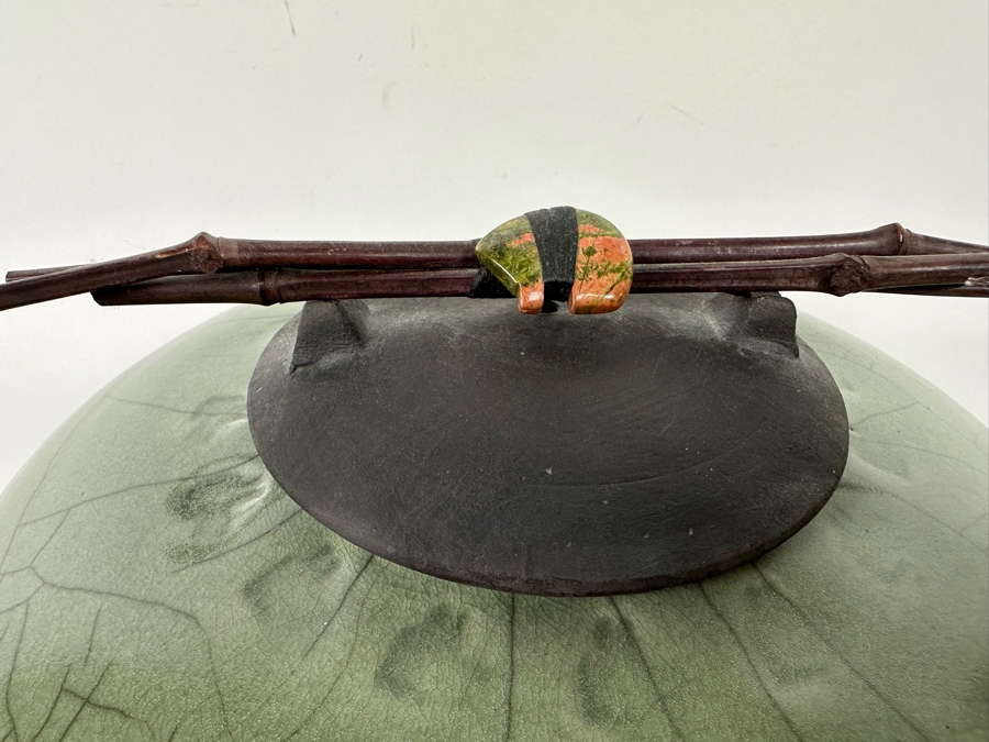 John Dodero (B. 1946, Chicago) Raku Art Pottery Urn 12W X 10H Estimate $400 [Photo 9]