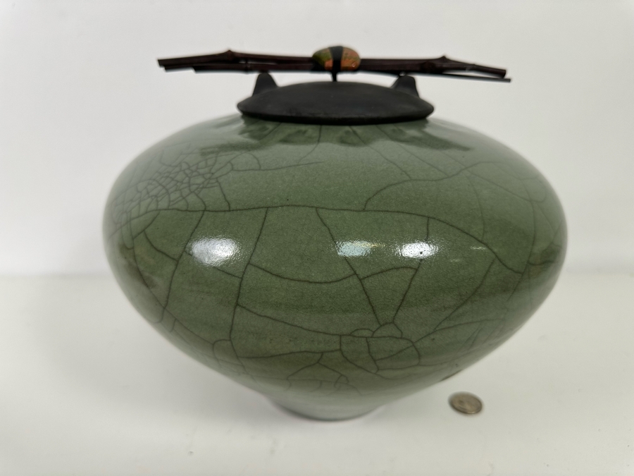 John Dodero (B. 1946, Chicago) Raku Art Pottery Urn 12W X 10H Estimate $400 [Photo 7]