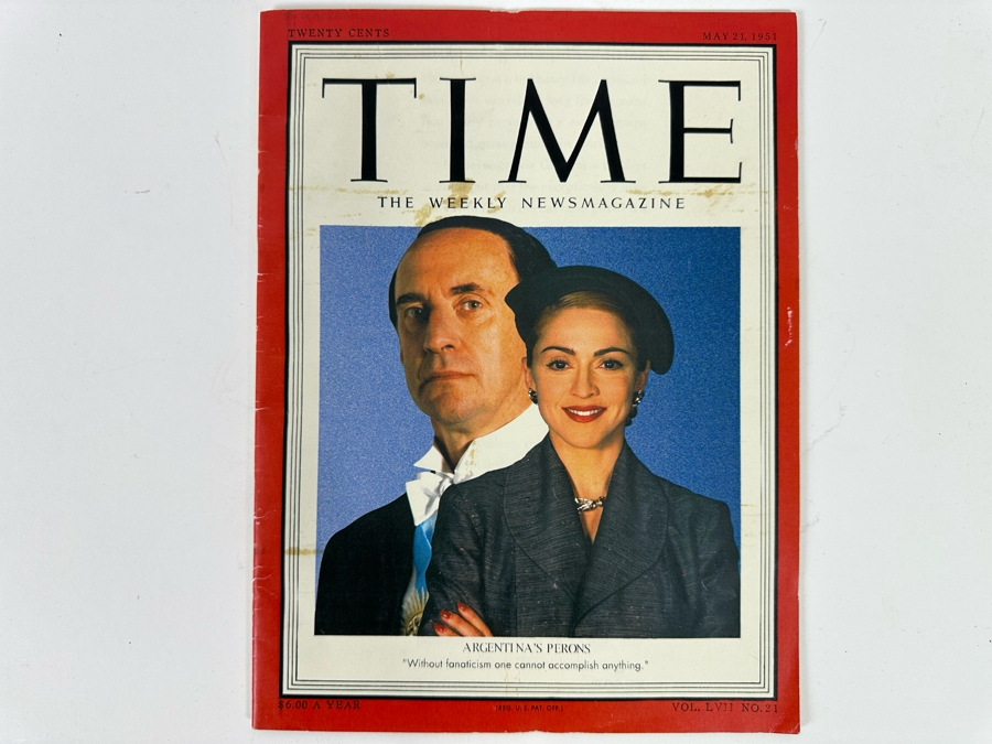 Madonna 'Evita' Movie Prop Time Magazine With Cert [Photo 4]