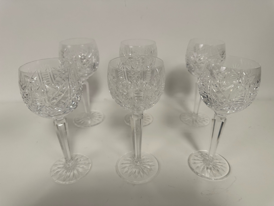 Six Waterford Clare Stemware Glasses 7.5H $780 Replacements Value [Photo 2]