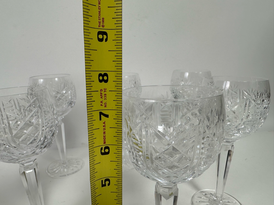 Six Waterford Clare Stemware Glasses 7.5H $780 Replacements Value [Photo 7]
