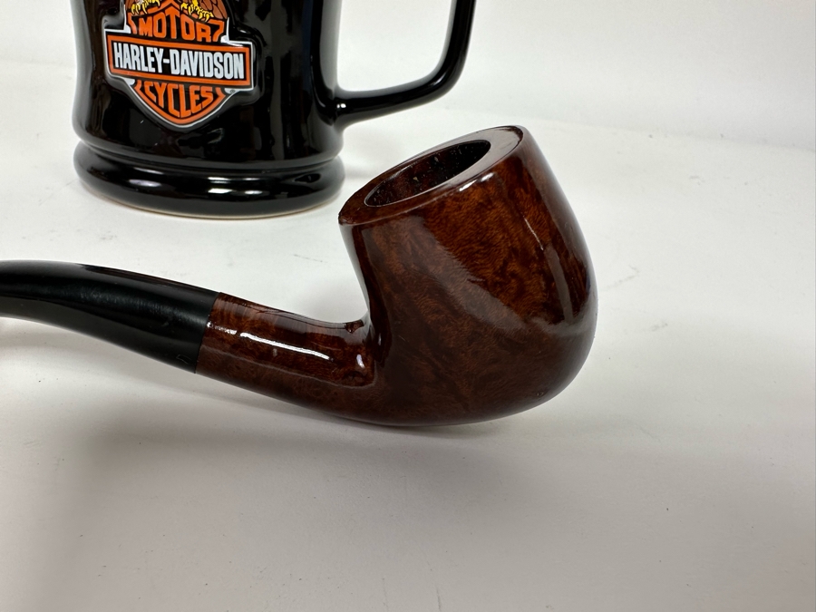 Vintage Harley-Davidson Motorcycles Polic Zippo Lighter, Wooden Smoking Pipe And Harley-Davidson Coffee Mug [Photo 7]