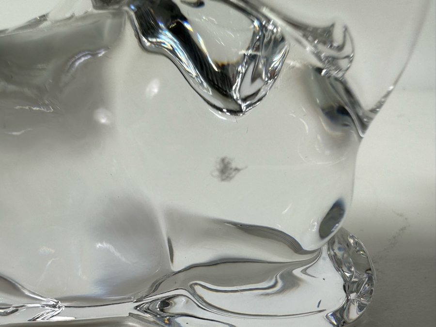 Baccarat France Crystal Unicorn Horse Figurine Slight Chip In Back - See Photos 4.5W X 3H [Photo 8]