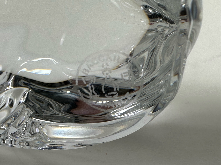 Baccarat France Crystal Unicorn Horse Figurine Slight Chip In Back - See Photos 4.5W X 3H [Photo 11]