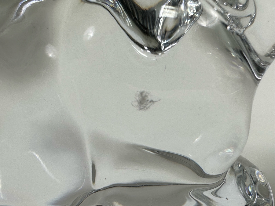 Baccarat France Crystal Unicorn Horse Figurine Slight Chip In Back - See Photos 4.5W X 3H [Photo 9]