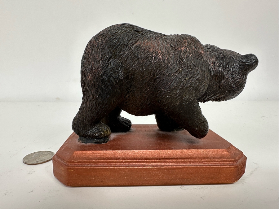 Carved Wooden Bear Sculpture Signed Lee 2011 5W X 4H [Photo 6]