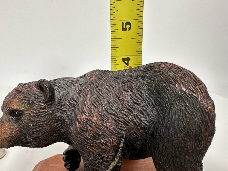 Carved Wooden Bear Sculpture Signed Lee 2011 5W X 4H [Photo 11]