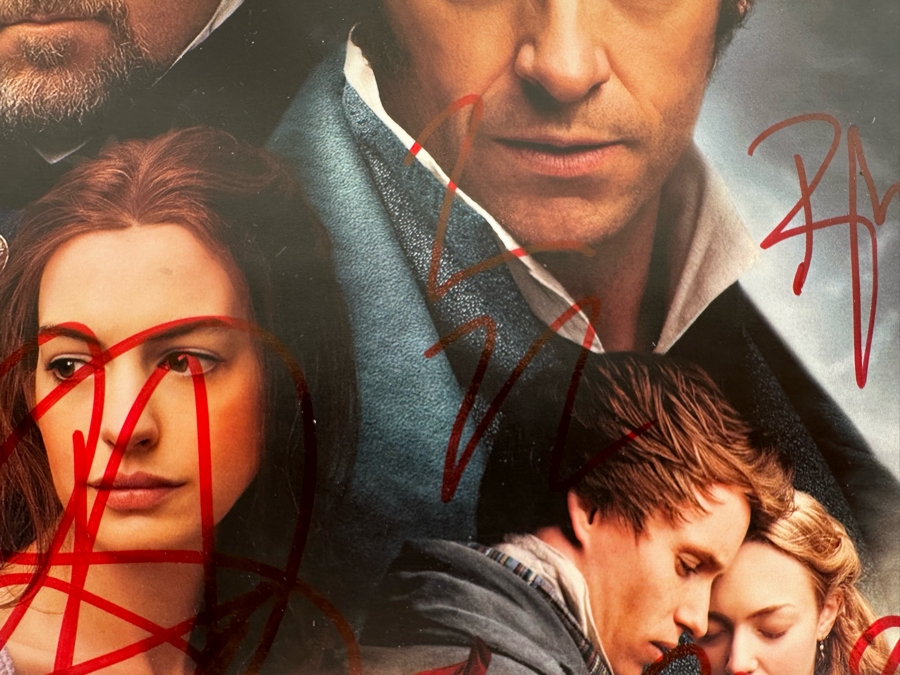 Signed Les Miserables Movie Poster Signed By The Actors: Hugh Jackman, Russell Crowe, Anne Hathaway, Amanda Seyfried And More With Cert 11 X 17 - See Photos  [Photo 6]