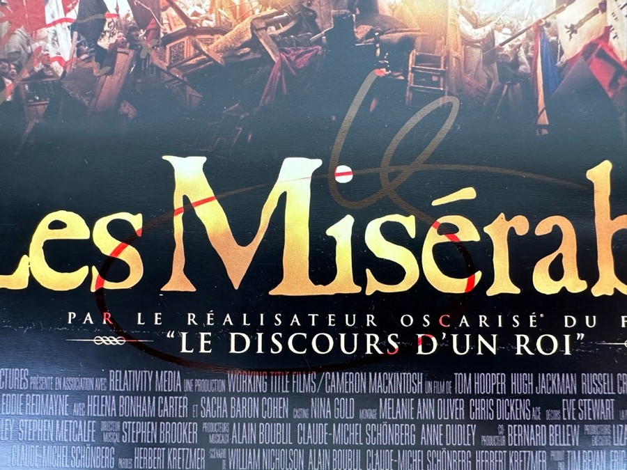 Signed Les Miserables Movie Poster Signed By The Actors: Hugh Jackman, Russell Crowe, Anne Hathaway, Amanda Seyfried And More With Cert 11 X 17 - See Photos  [Photo 11]