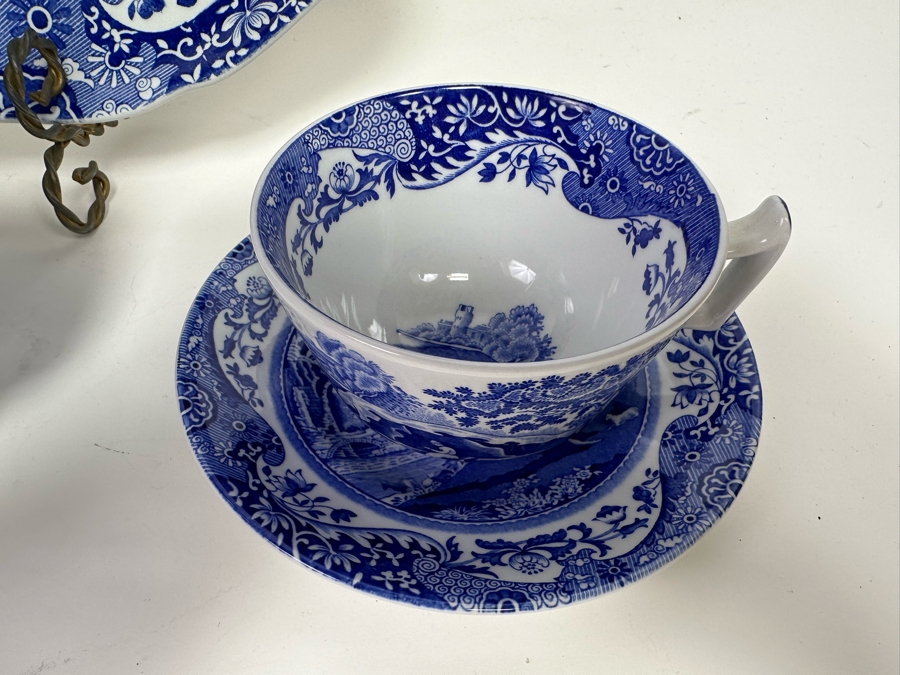 Italian Spode Design C. 1816 Made In England 16' Platter, Coffee Pot And Pair Of Cups And Saucers [Photo 9]