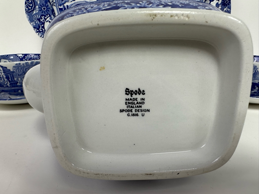 Italian Spode Design C. 1816 Made In England 16' Platter, Coffee Pot And Pair Of Cups And Saucers [Photo 11]