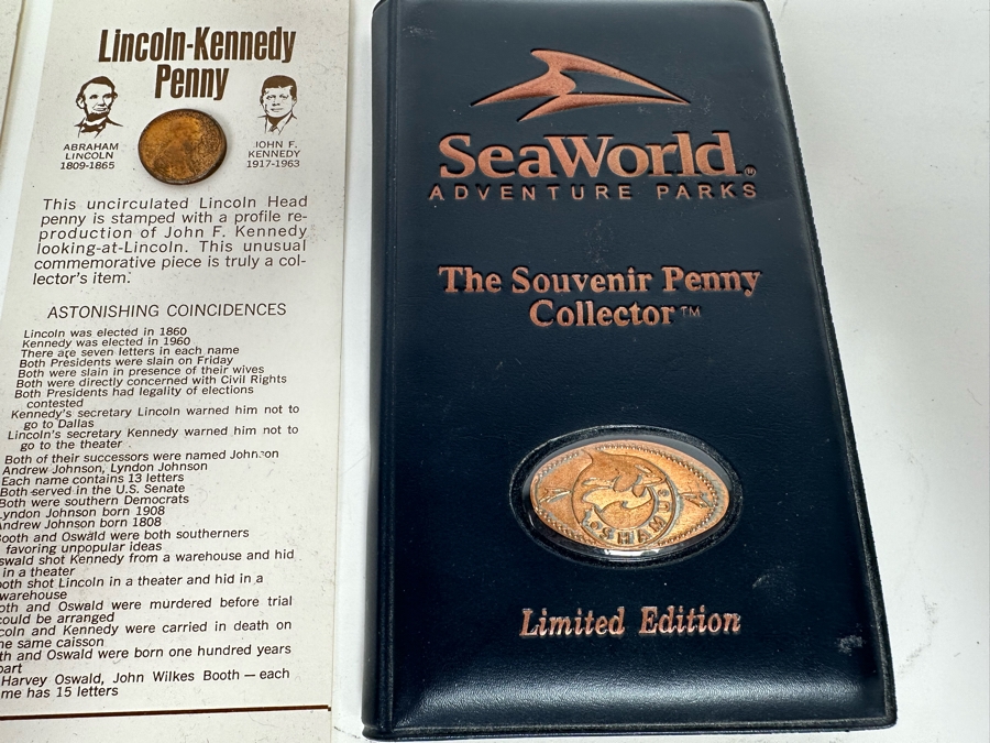 (3) LincolnKennedy Pennies And Souvenir Pressed Penny Collection Of