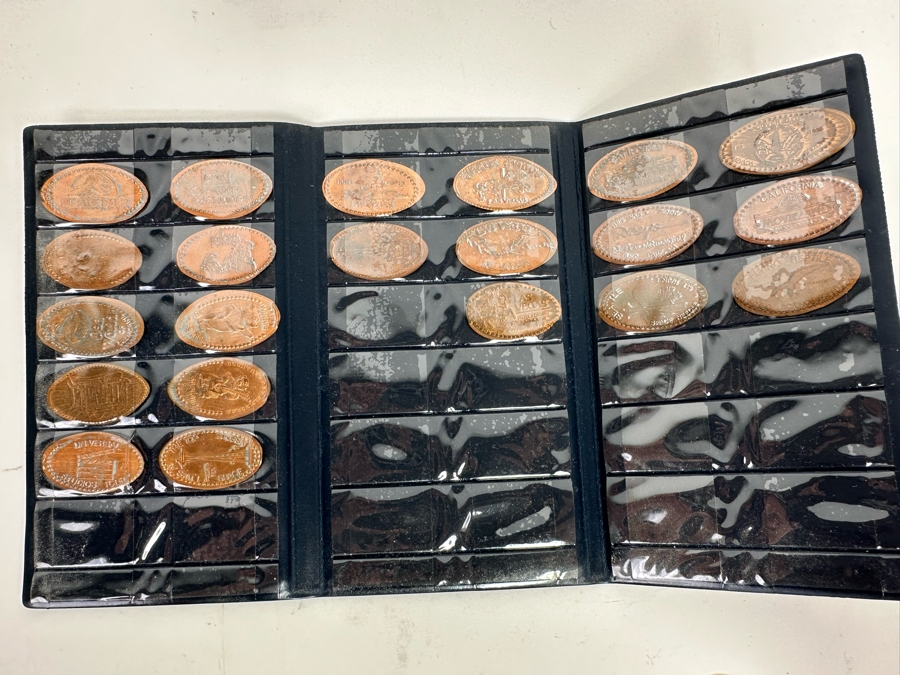 (3) Lincoln-Kennedy Pennies And Souvenir Pressed Penny Collection Of Elongated Pennies From Various Amusement Parks Including Disneyland, Knotts Berry Farm & Sea World - See Photos [Photo 10]