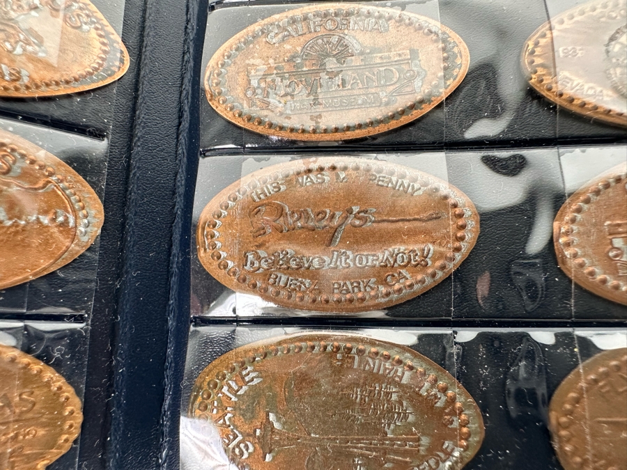 (3) Lincoln-Kennedy Pennies And Souvenir Pressed Penny Collection Of Elongated Pennies From Various Amusement Parks Including Disneyland, Knotts Berry Farm & Sea World - See Photos [Photo 28]