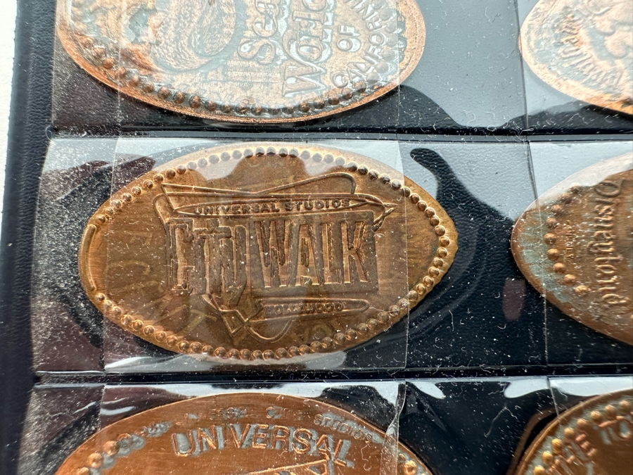 (3) Lincoln-Kennedy Pennies And Souvenir Pressed Penny Collection Of Elongated Pennies From Various Amusement Parks Including Disneyland, Knotts Berry Farm & Sea World - See Photos [Photo 16]