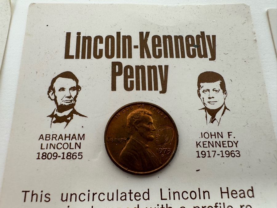 (3) Lincoln-Kennedy Pennies And Souvenir Pressed Penny Collection Of Elongated Pennies From Various Amusement Parks Including Disneyland, Knotts Berry Farm & Sea World - See Photos [Photo 5]