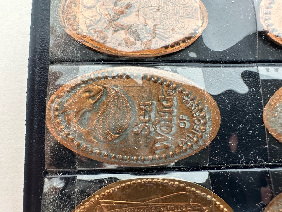(3) Lincoln-Kennedy Pennies And Souvenir Pressed Penny Collection Of Elongated Pennies From Various Amusement Parks Including Disneyland, Knotts Berry Farm & Sea World - See Photos [Photo 15]