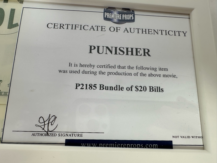 Movie Props From The Movie Punisher: Fake United States Currency Bills For Motion Pictures Only [Photo 9]