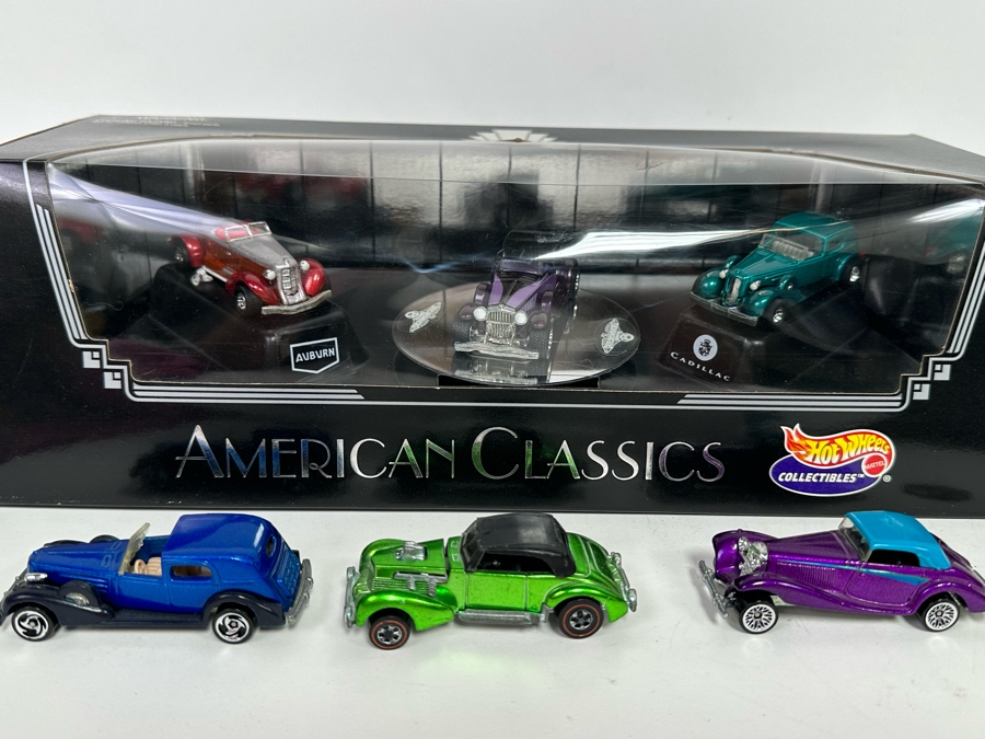 Limited Edition Hot Wheels American Classics Cars New In Box Plus Hot Wheels Red Line Classic Cord & Two Hot Wheels Cars [Photo 3]