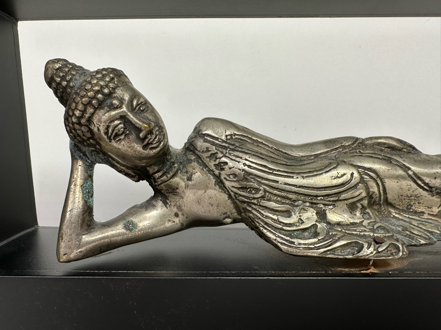 Metal Reclining Buddha Sculpture Wall Decor 15.5W X 8H X 2.25D [Photo 4]