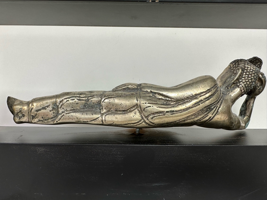 Metal Reclining Buddha Sculpture Wall Decor 15.5W X 8H X 2.25D [Photo 7]
